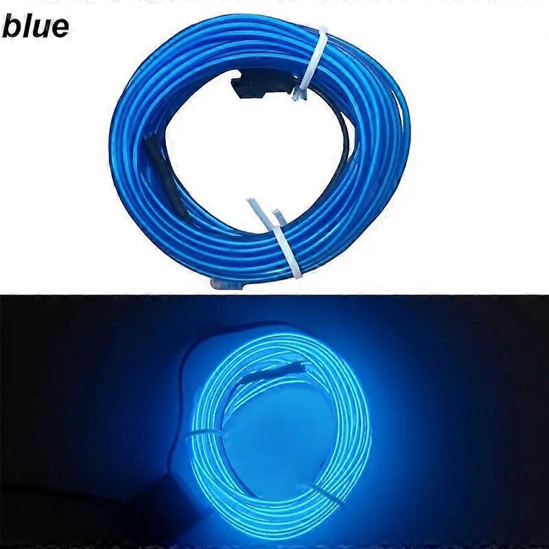 Car Interior Led Decorative Lamp EL Wiring Neon Strip For Auto DIY Flexible Ambient Light USB Party Atmosphere Diode 1/2/3/5MMotor Vehicle Lighting