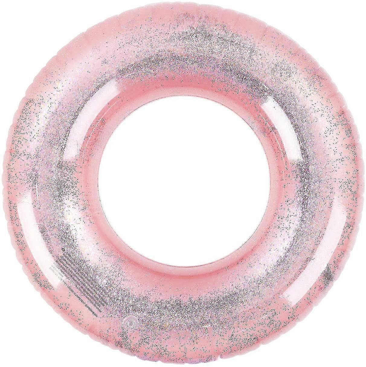 Glitter Swim Ring, Inflatable Durable Round Shaped Summer Pool Beach Party Swimming Float Tube