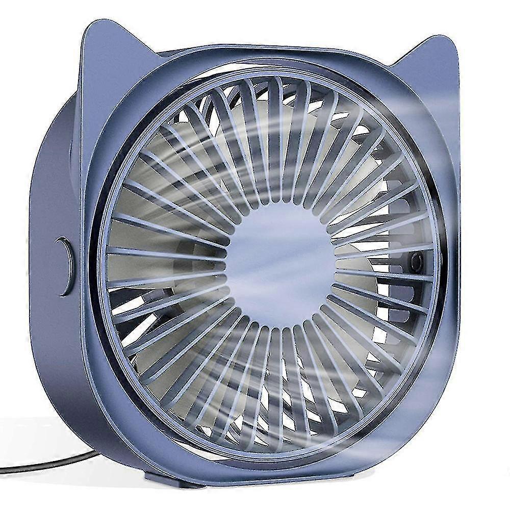 Small Personal Usb Desktop Cat Ear Fan, 3-speed Portable Desktop