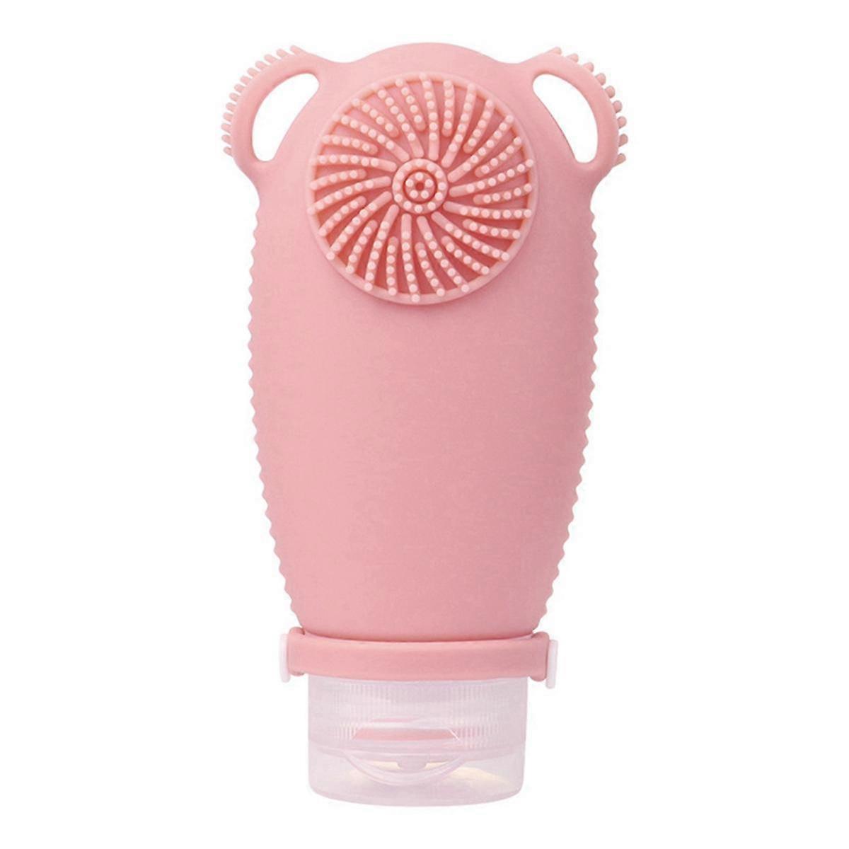 Silicone Travel Refillable Bottle Cleansing Brush Portable Shampoo Bottles Lotion Cosmetics Container A