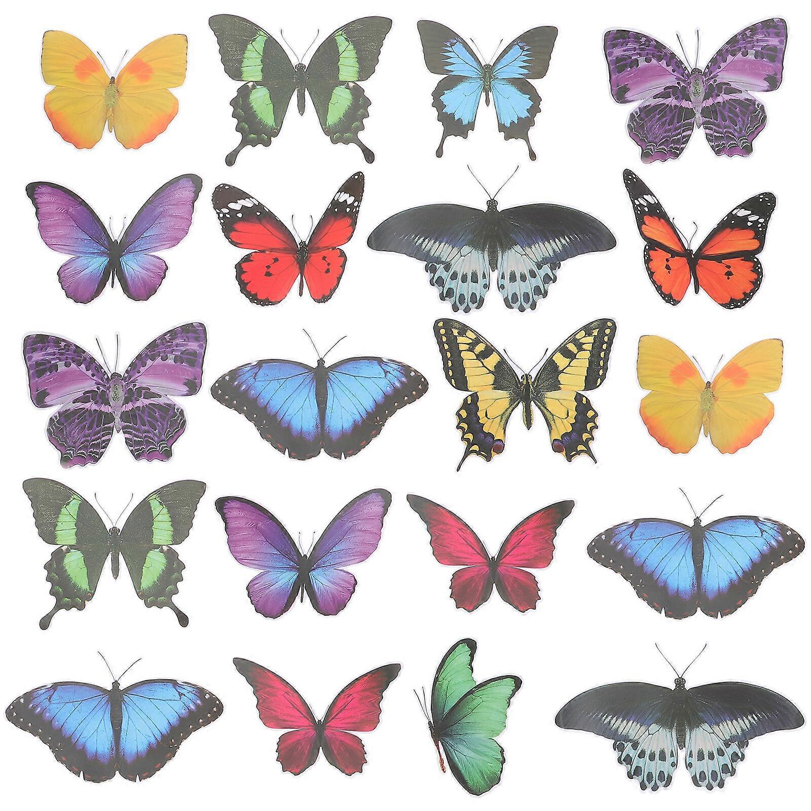 20pcs Window Stickers Anti-Collision Window Clings Decals Glass Paste Random Style