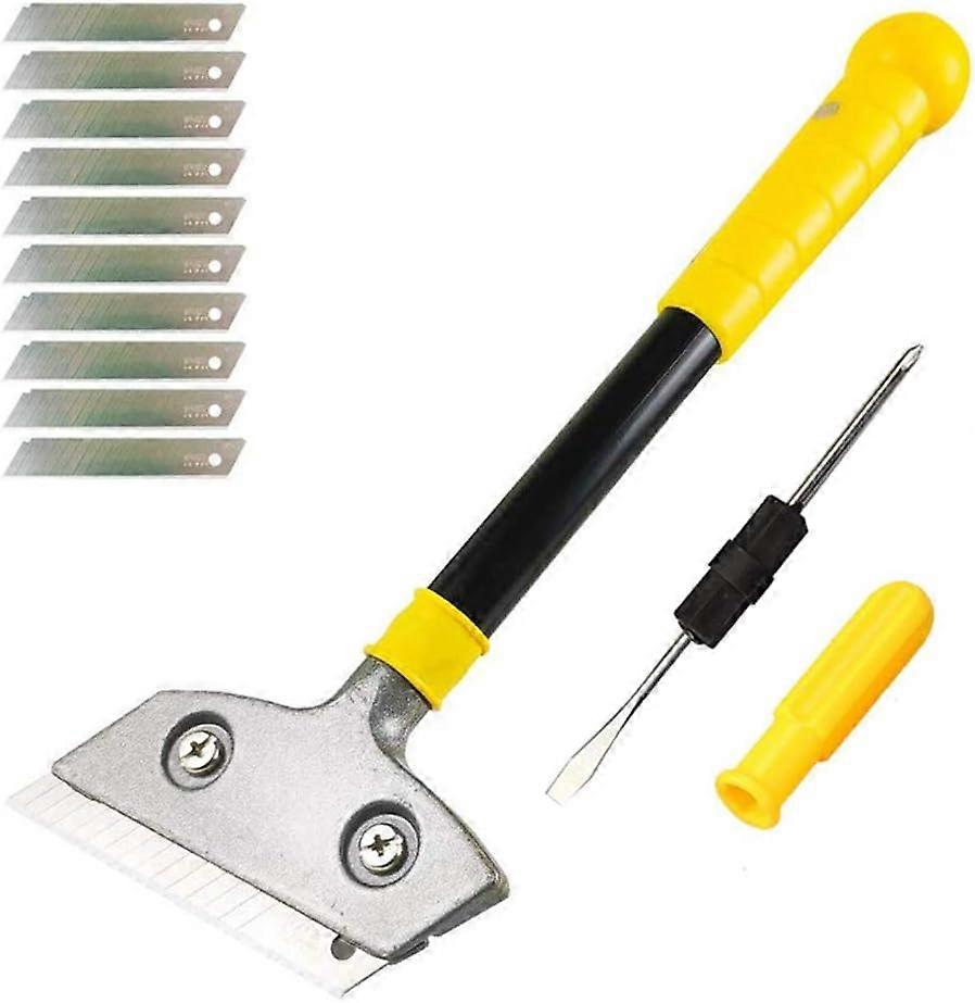 Hob Scraper with 10 Metal Blades, 30cm x 10cm Universal Scraper (With Screwdriver)