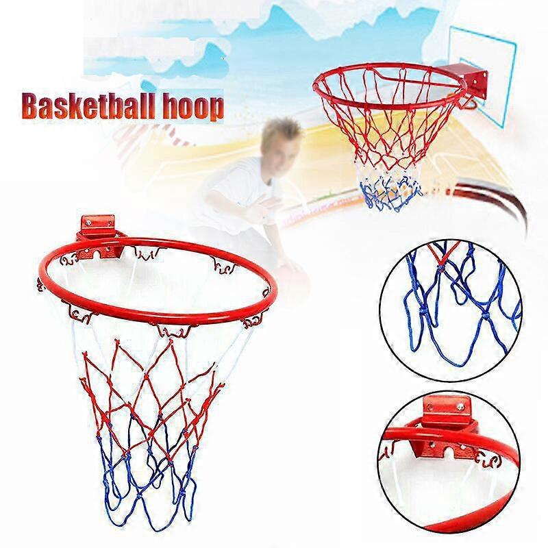 Indoor and outdoor hanging children's basketball frame diameter 25/32/45CM kindergarten basketball hoop with net screws(45cm)