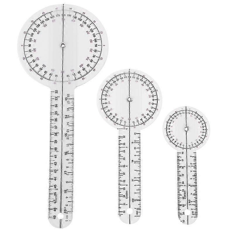 3pcs/set Spinals Goniometer Protractors Userful Multi-ruler Goniometer Angle Spinal Ruler 360 Degre