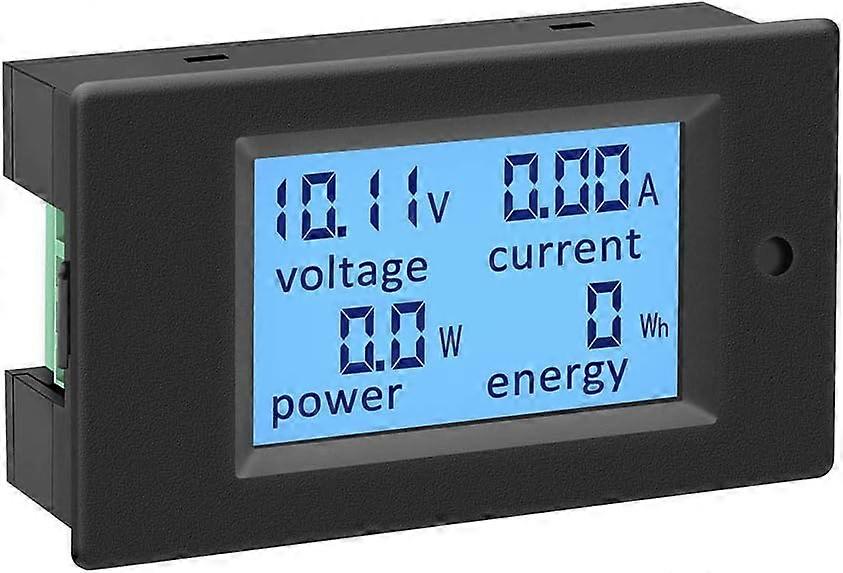 מד מתח, זרם, הספק, צג אנרגיה, DC 6.5-100V 100A, מד זרם, מד מתח, לוח, וולט, אמפר, וואט, ליטר