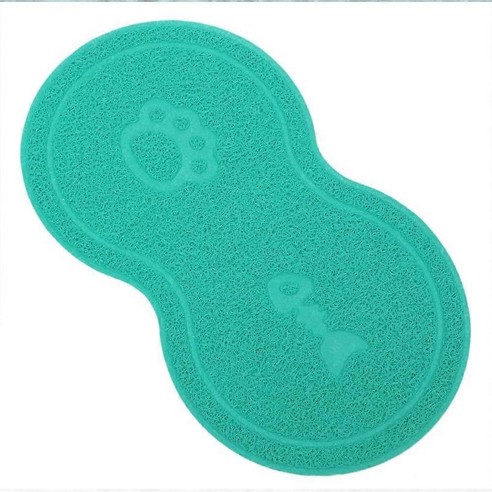 מחצלת מזון לחיות מחמד PVC מחצלת האכלה לחיות מחמד מונעת החלקה שטיחון קערת חיות מחמד עמיד למים, מגש האכלה לחיות מחמד לחתולים וכלבים (כחול)