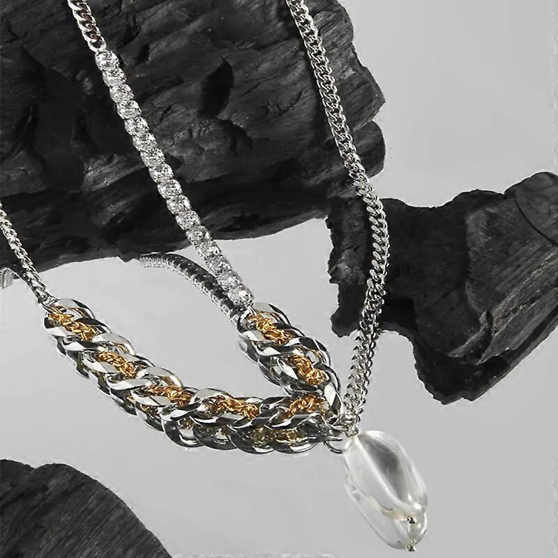 אלגנטי לבן גדול חיקוי פנינה שרשרת קולר שרשרת עצם הבריח שרשרת אופנה לנשים צווארון תכשיטי חתונה 2021 חדש