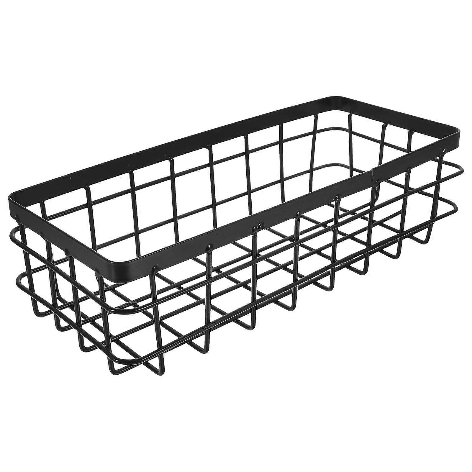 Rectangular Metal Storage Wire Basket Bathroom Wall Shower Storage Shelf