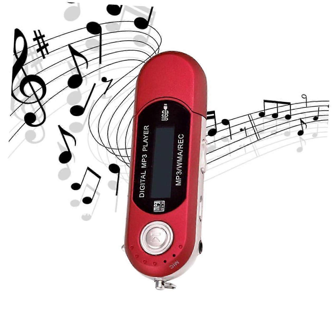 Mp3 Player Music Player Digital Radio 8gb Ram Digital Music Player Sporty Music Player Mp3 Recoder Memory Recorder Athletic Red Mp3 Player Sporty Musi