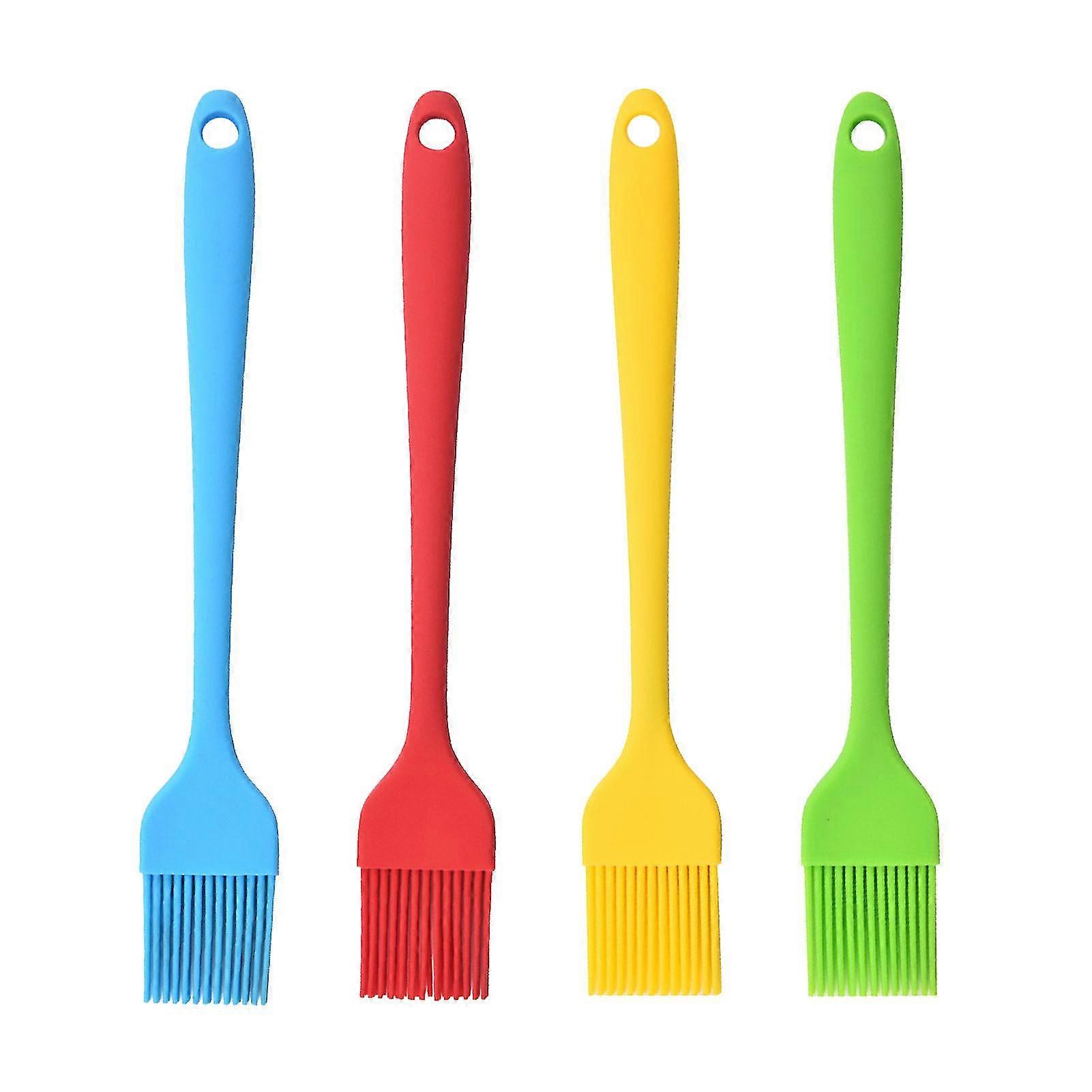 4pcs Basting Brush Soft Silicone Baking Assorted Color Non Stick Heat