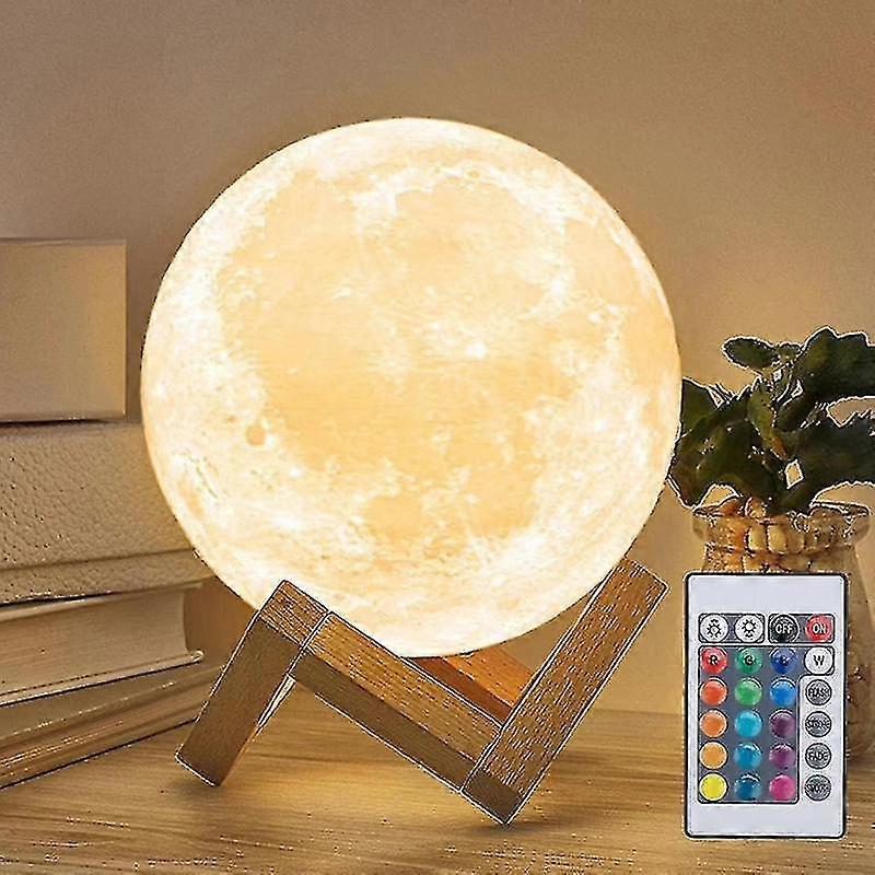 16 لون مصباح القمر - ديكور المنزل ، ضوء القمر مع التحكم في السطوع ، ضوء الليل LED ، عيد الأم
