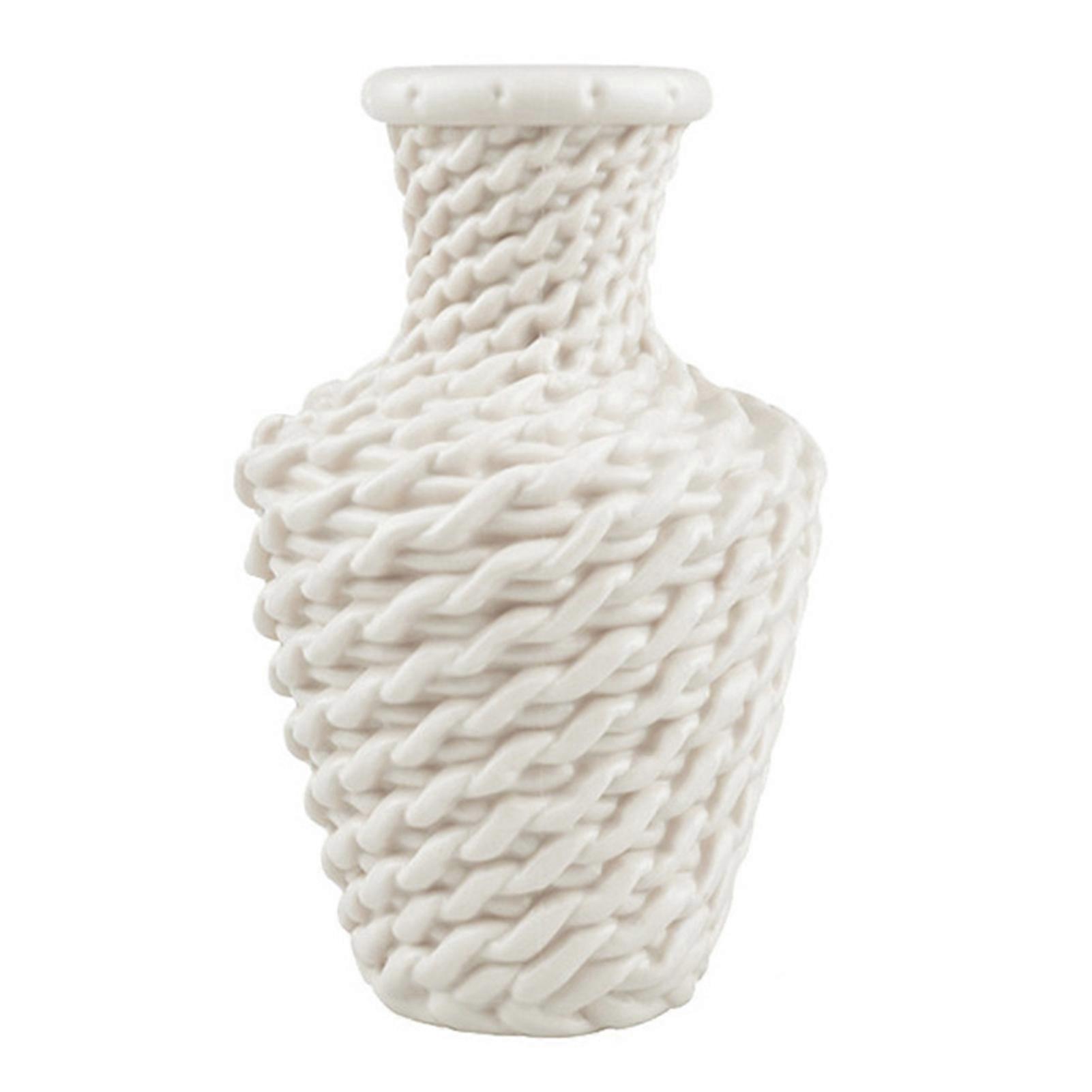 Vase Braided Decorating Non-Fading Modern Imitation Rattan Table Flower Arrangement Vase for Home
