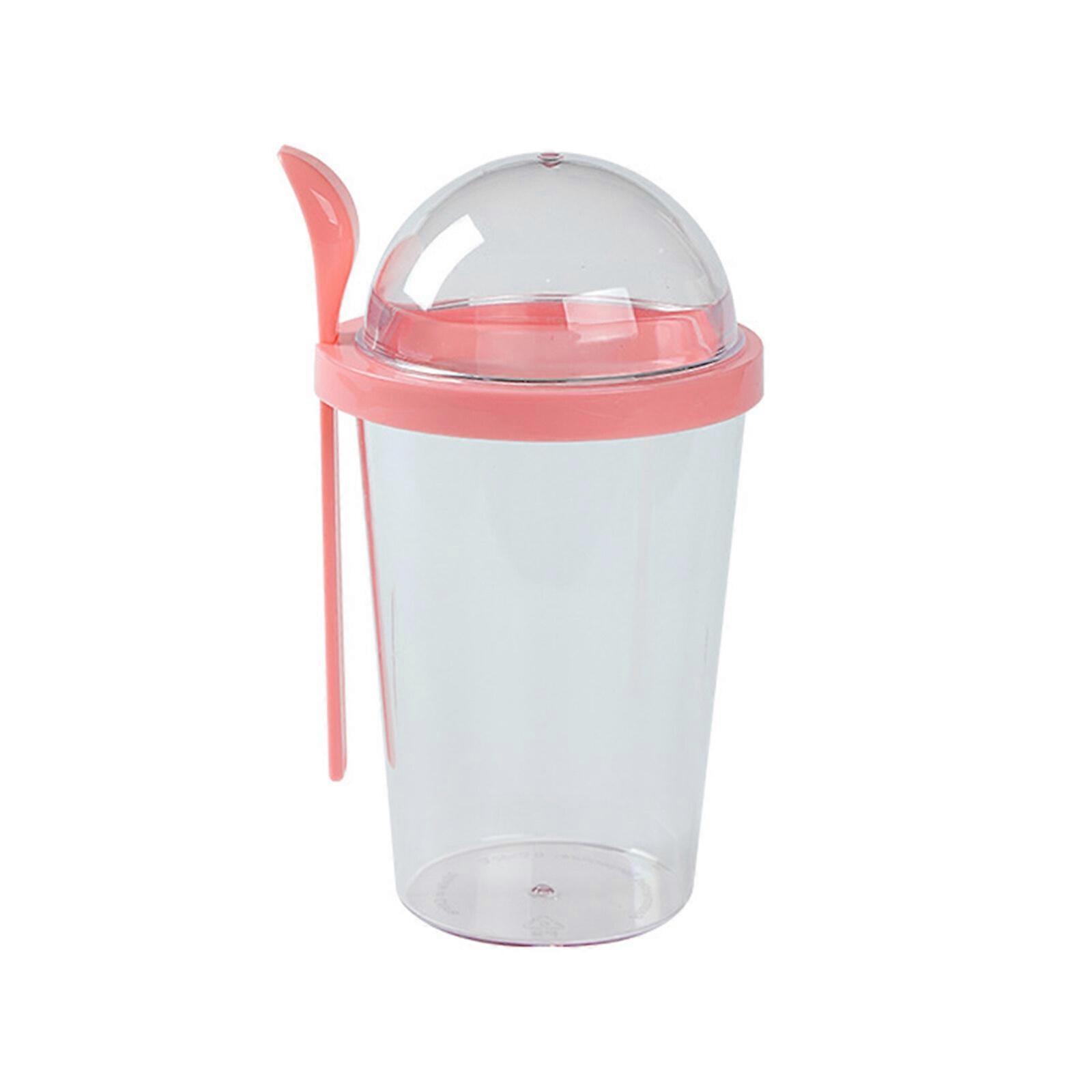 400ml Portable Leak-proof Overnight Oats Container with Lid & Spoon for Breakfast On-the-go