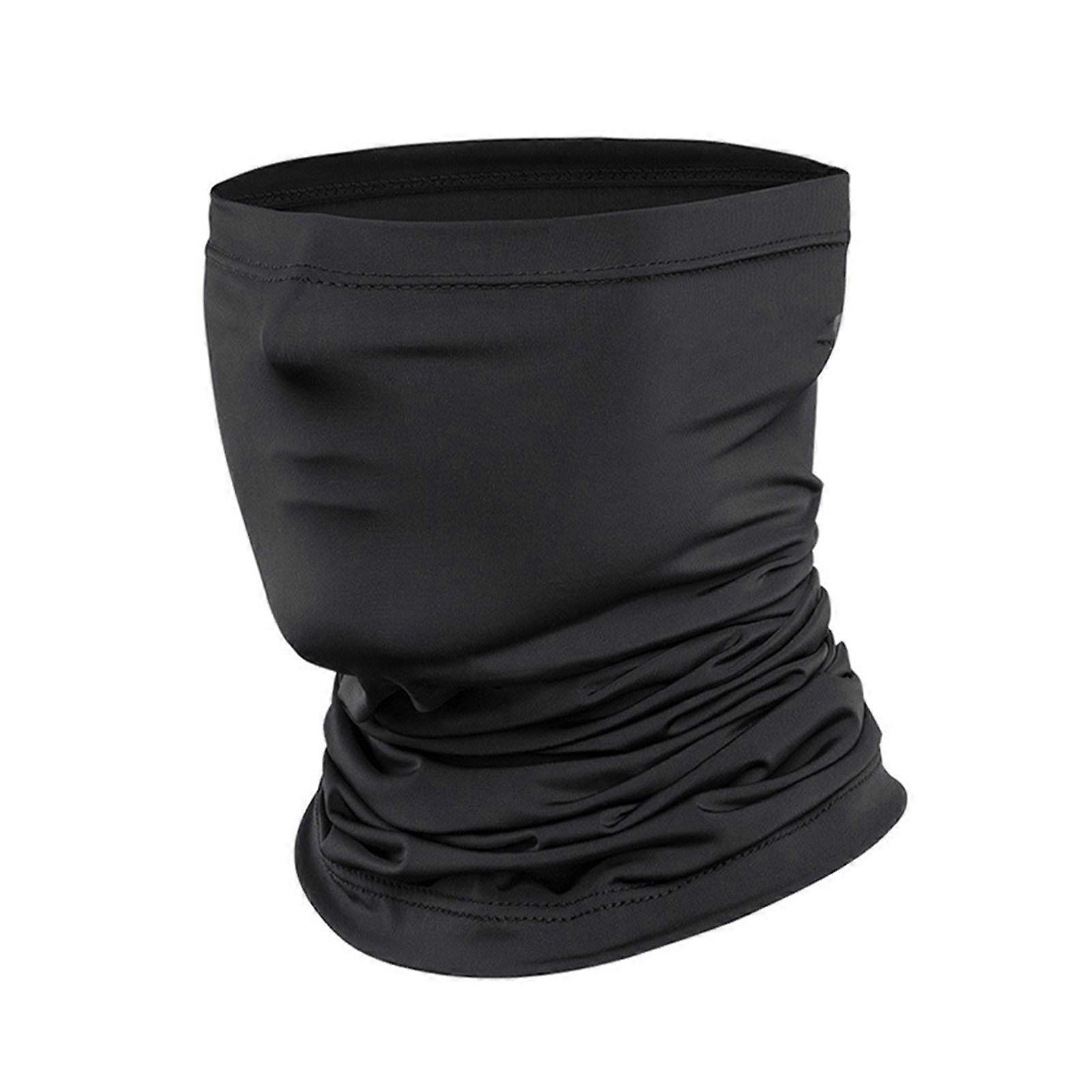 Black Uv Scarf Breathable Elastic Soft Sunscreen Cool Cycling Face Scarf For Summer