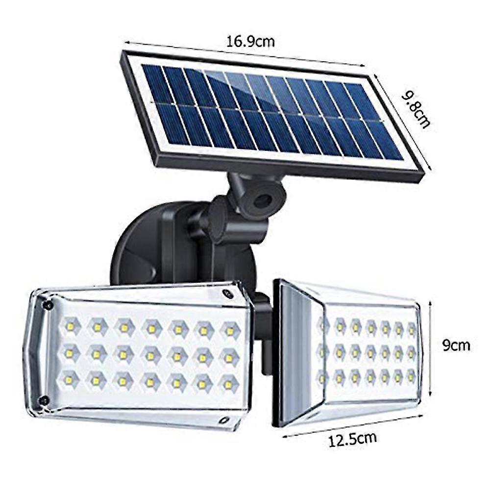 2 Head Led Security Light Motion Sensor Outdoor Adjustable 20w Ip65