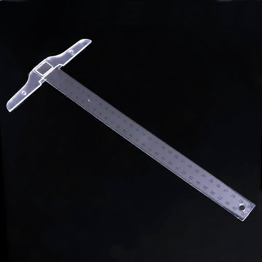  30cm 12'' Plastic Metric for T Square Double Side Ruler Tool Measuring Tool