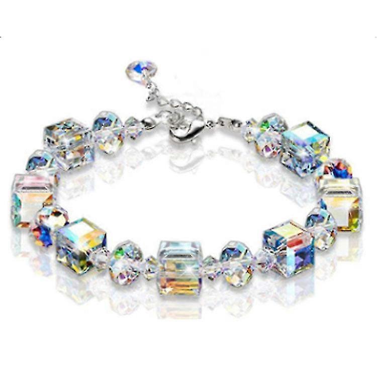 Carré Cristal Bracelet Bague Exquis Mode Luxe Girlfriends Bracelet Femmes Deux Personnes