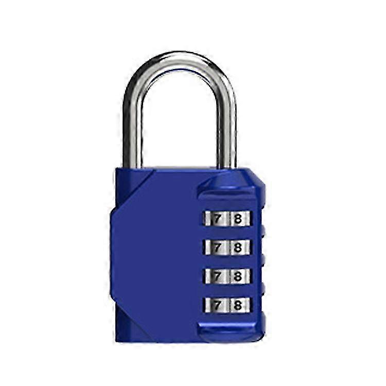 Indoor Locker 4 Digits Rugged Weatherproof Padlock (Blue) 1 Piece