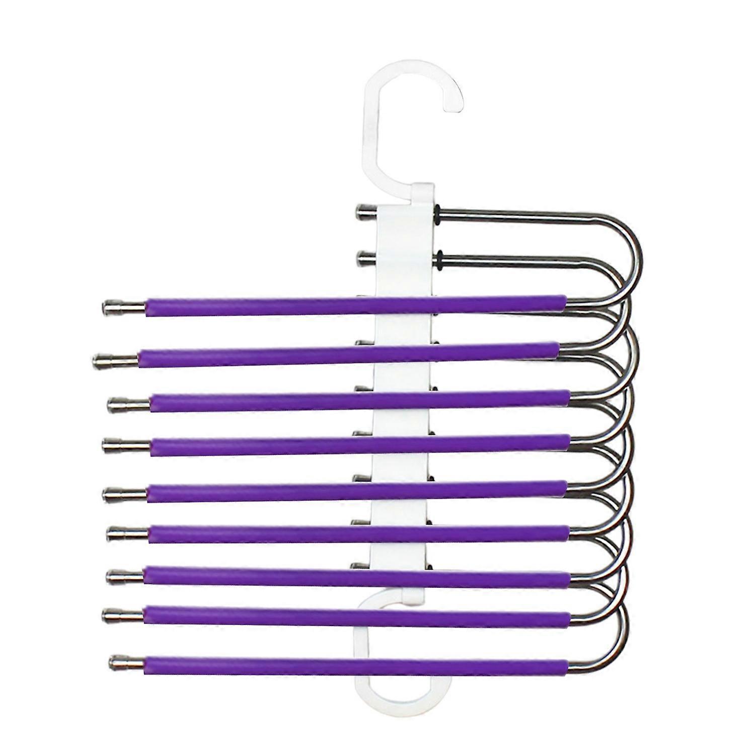 Multi-layer Trouser Rack Storage Holder Anti-Slip Foldable Design Versatile Stainless Steel