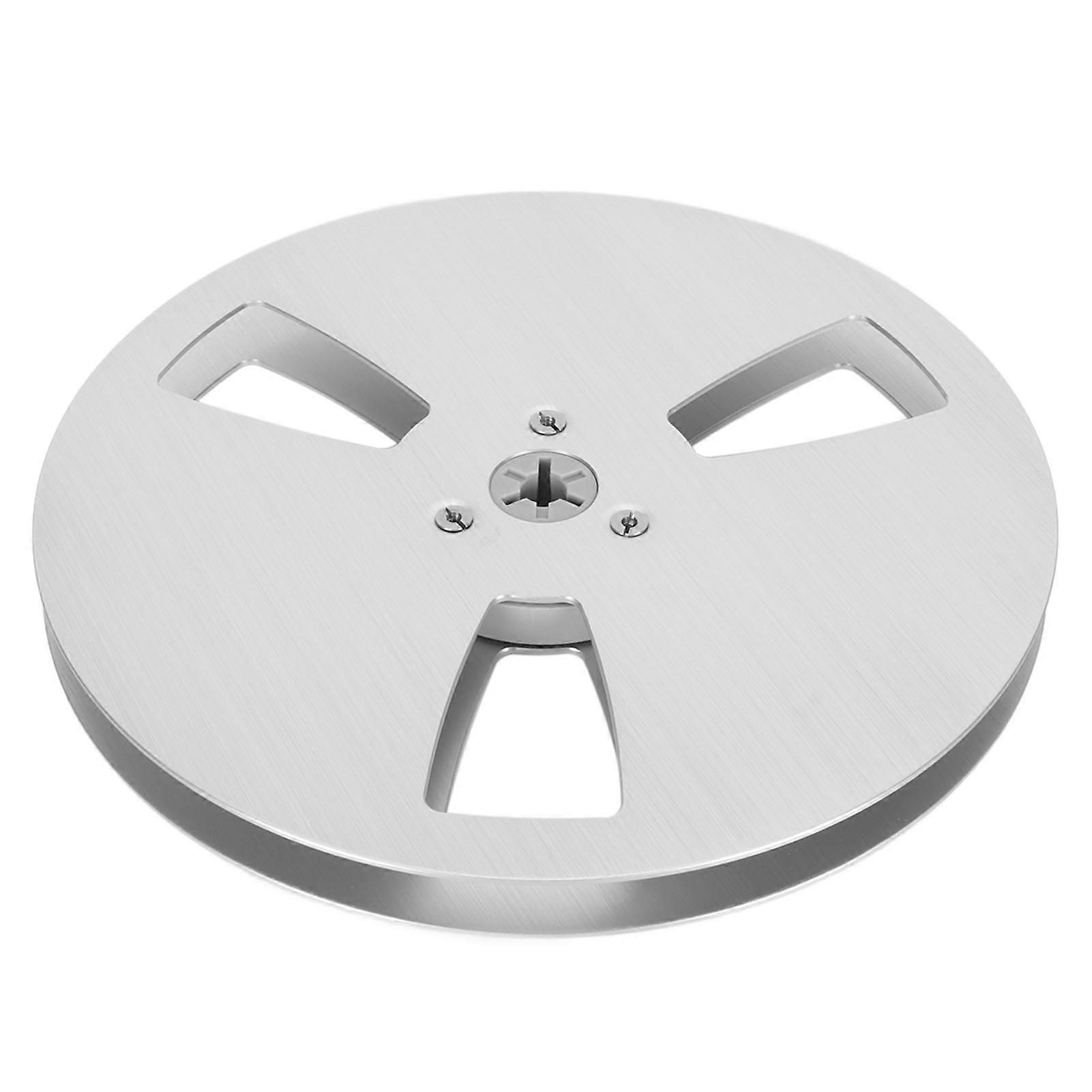Empty Ribbon Spool 1/4 7 Inch 3 Holes Aluminum Alloy Universal Opening Machine Part Take-up Spool Silver