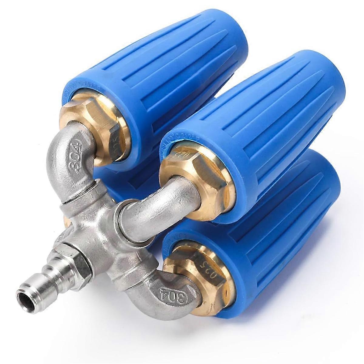 4-in-1 Turbo Nozzle Pressure Washer, 360 Rotating Turbo Nozzle with 1/4inch Quick Connector, 2.5 O