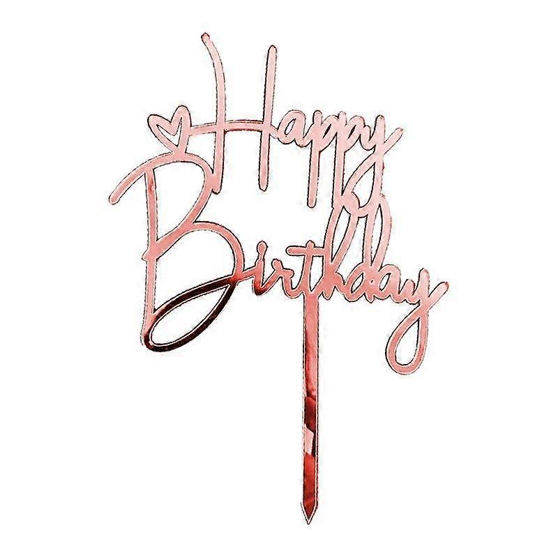 Feliz Aniversário Cake Topper (rosé) #1