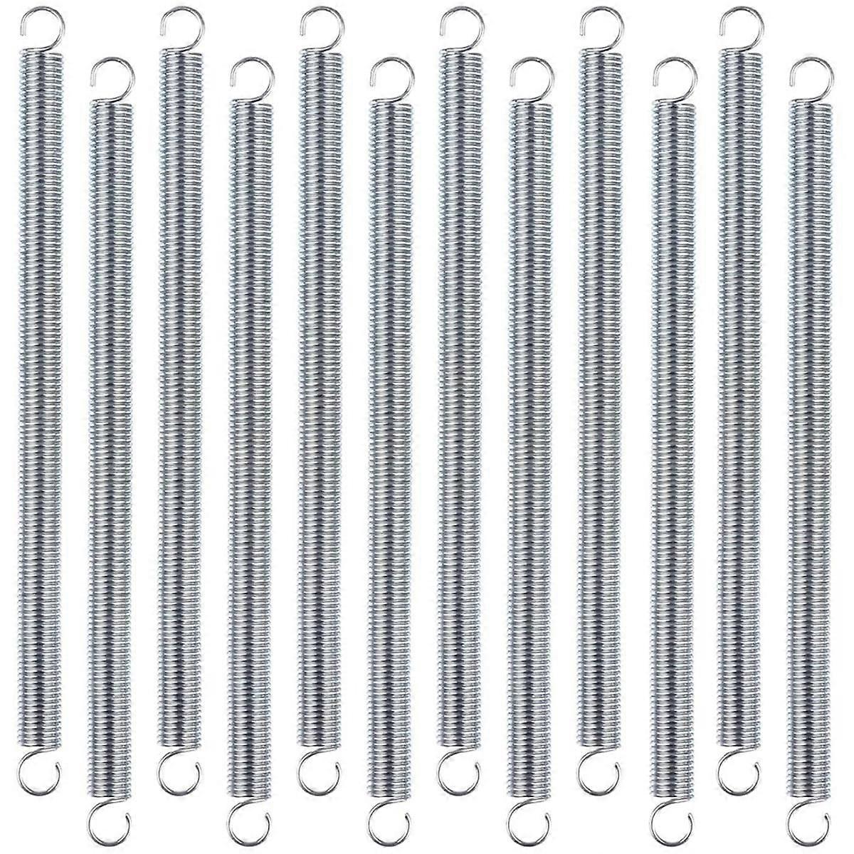 12 Pcs Extension Spring, 3/8 X 6-1/2 Inch, 0.047 Inch Spring Steel, Dual Hook Ends for Machinery Co