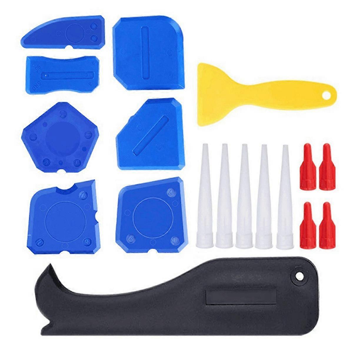 18-Piece Sewing Tool Sealant Squeegee Joint Filler Nozzle Squeegee for Kitchen and Bathroom .