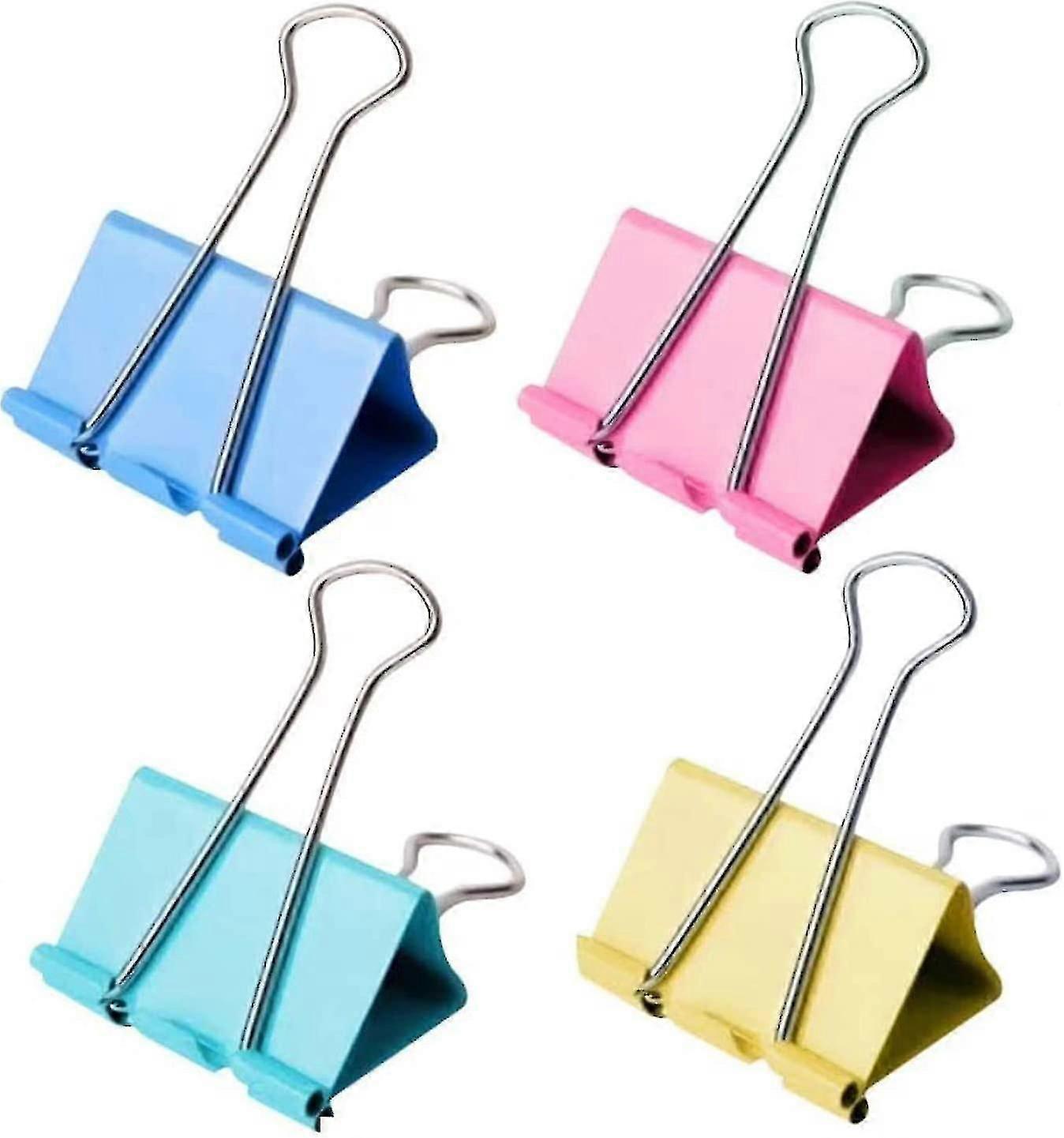 20 Pcs Colorful Extra Large Binder Clips For Office
