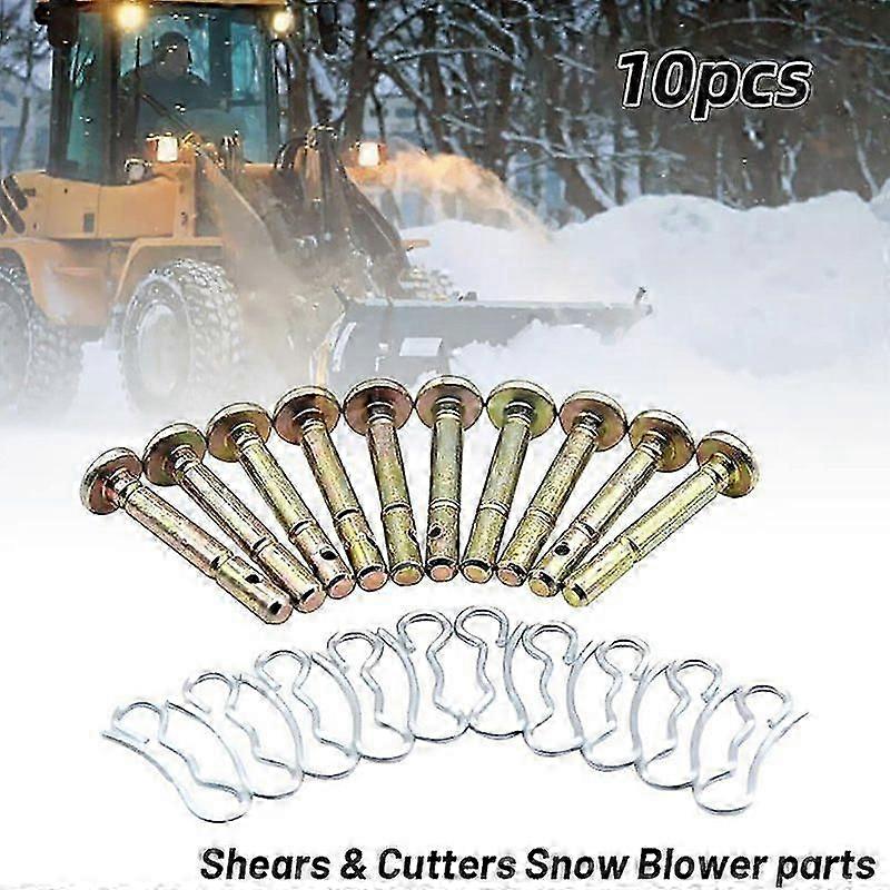 Pack of 10 Snowblower Shear Pins and Cotter Pins Snow Blower Replacement