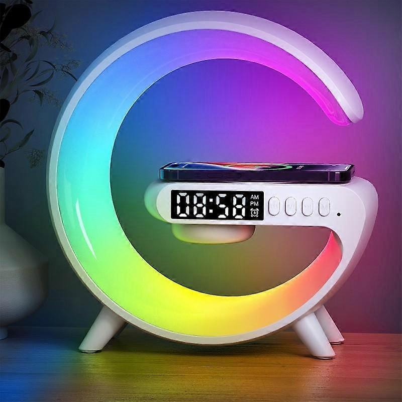 3-In-1 Bluetooth Speaker Alarm Clock Wireless Charger Led Moon Lamp Music Home Decor Night Table Smart Light Gifts For Gifts