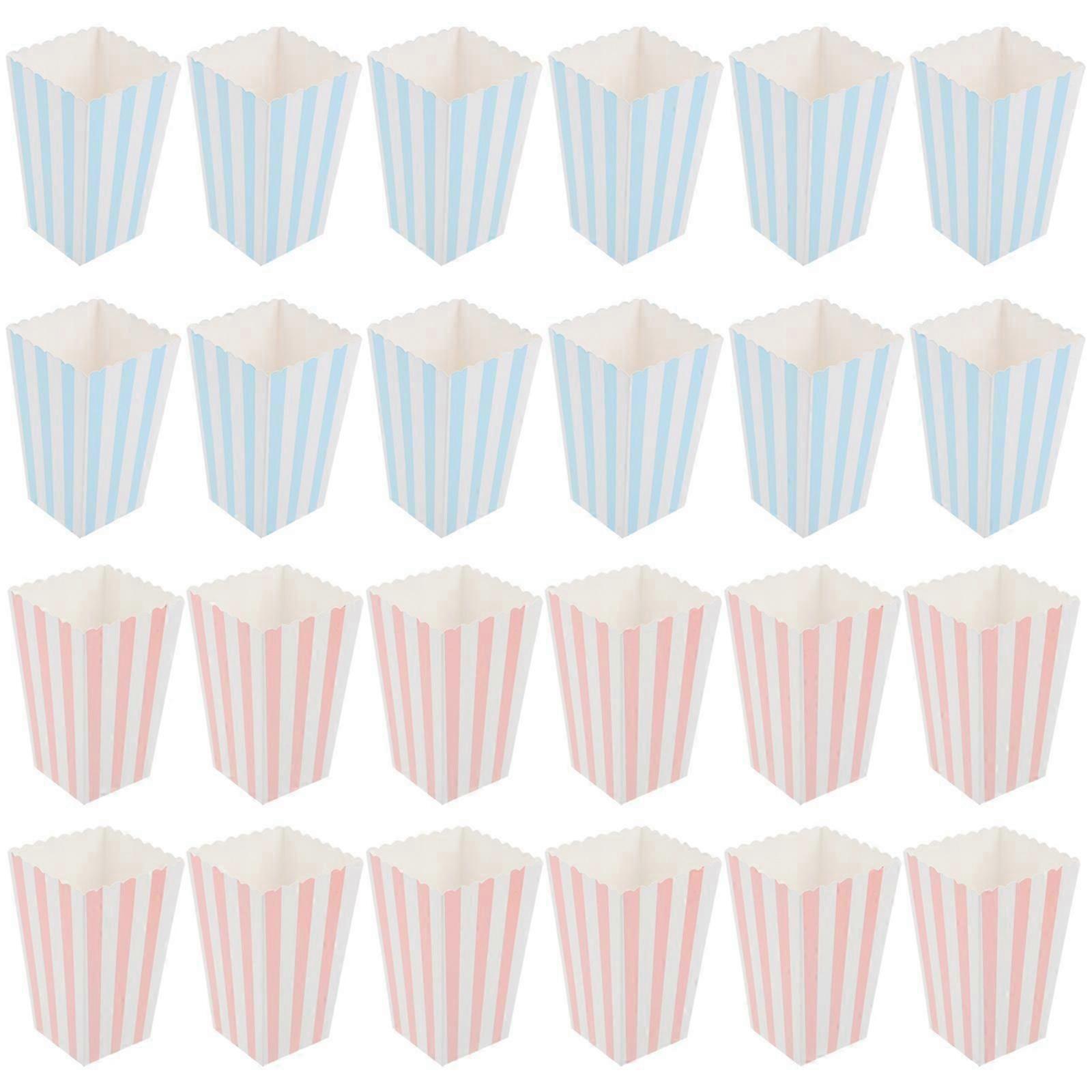 24pcs Movie Theater Popcorn Boxes Paper Popcorn Boxes Popcorn Containers