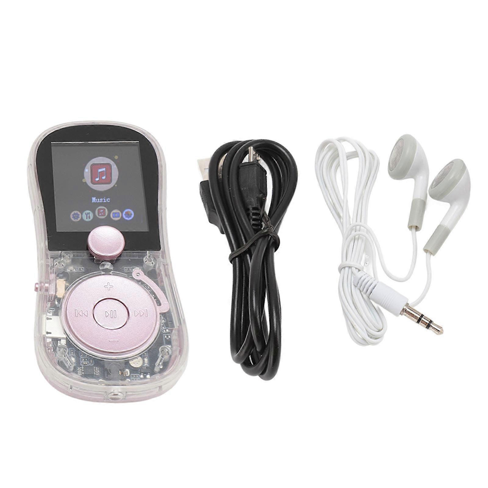 Portable MP3 MP4 Player with Fingertip Gyroscope, FM Radio, Speaker, E-Book, Pink
