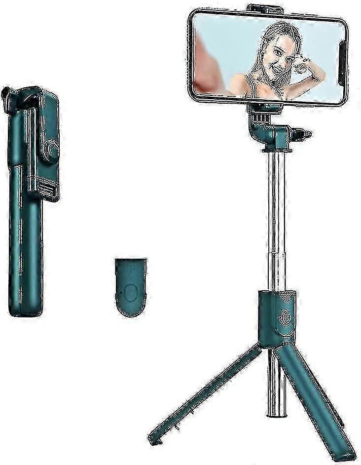 Selfie Stick Tripod With Wireless Remote And Tripod Mount, Compatible With Ios And Android