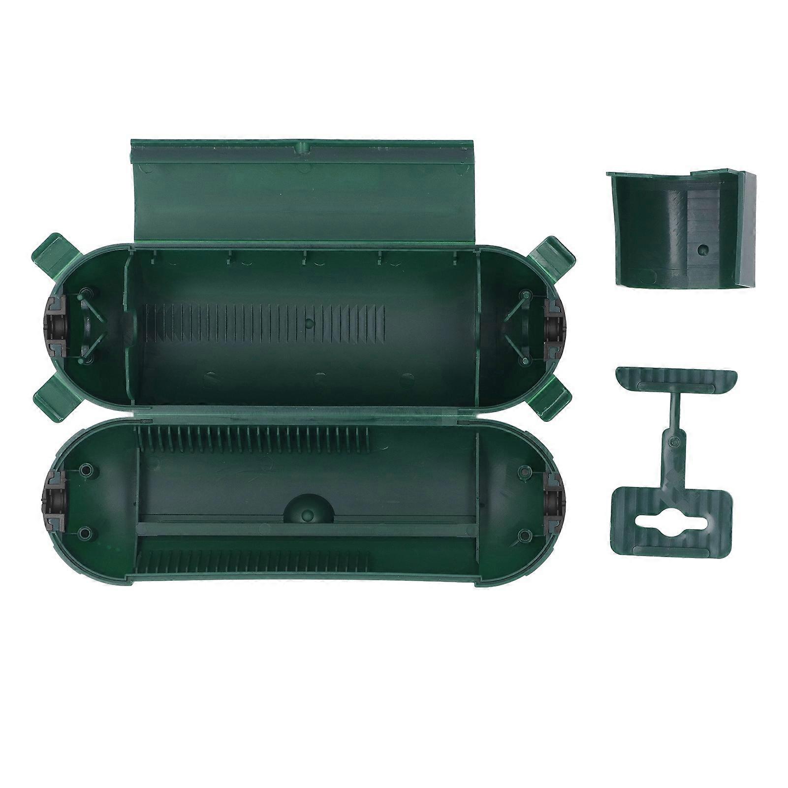 Outdoor Extension Cord Safety Cover ABS Multifunctional Dual Closure Outdoor Cord Connection Protector Green