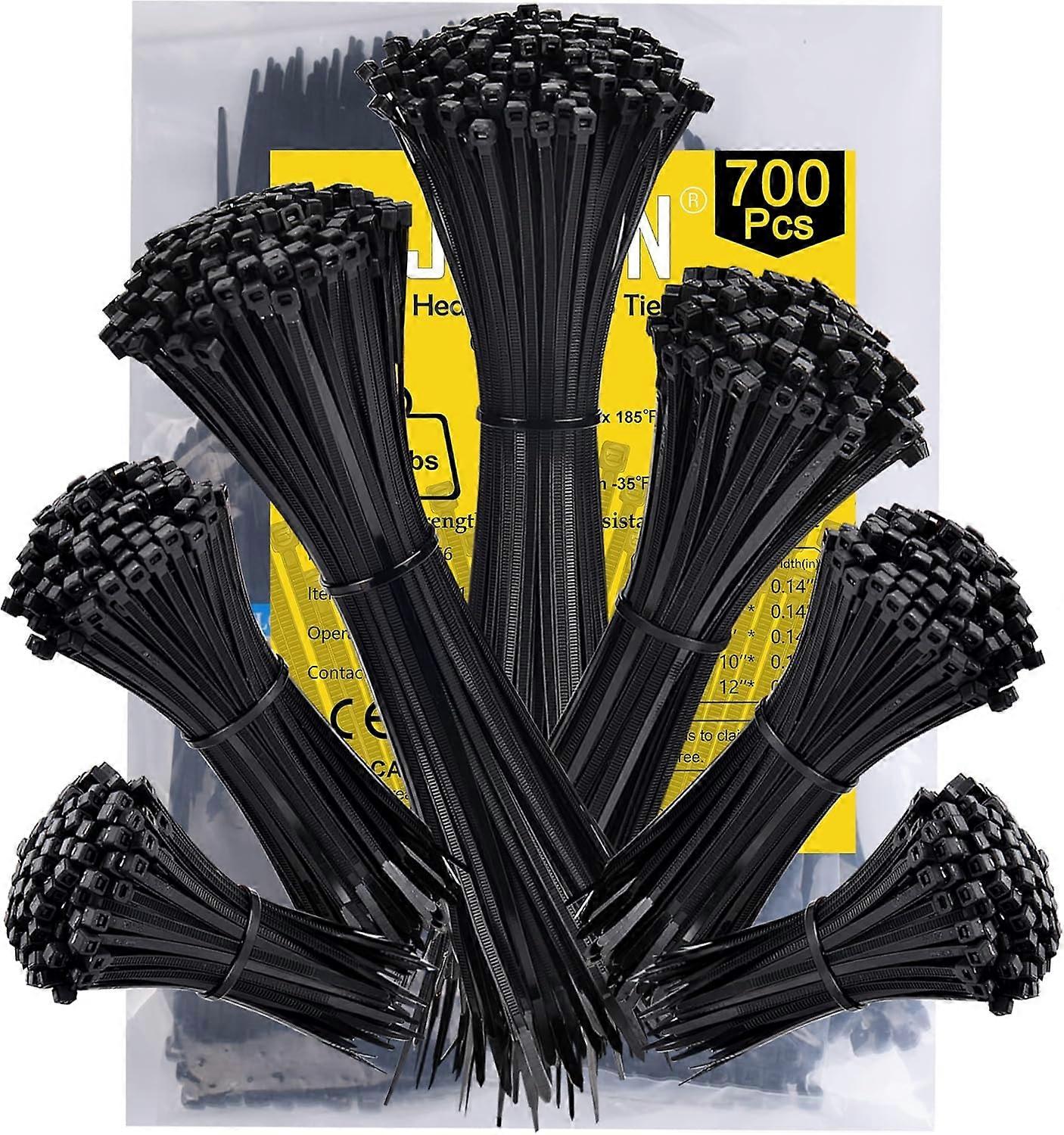 Multi-purpose Use Cable Ties, Heat Cold Resistant Self-Locking Assorted Sizes, Flexible Durable Cord Management for Indoor Outdoor Diy Decorations,