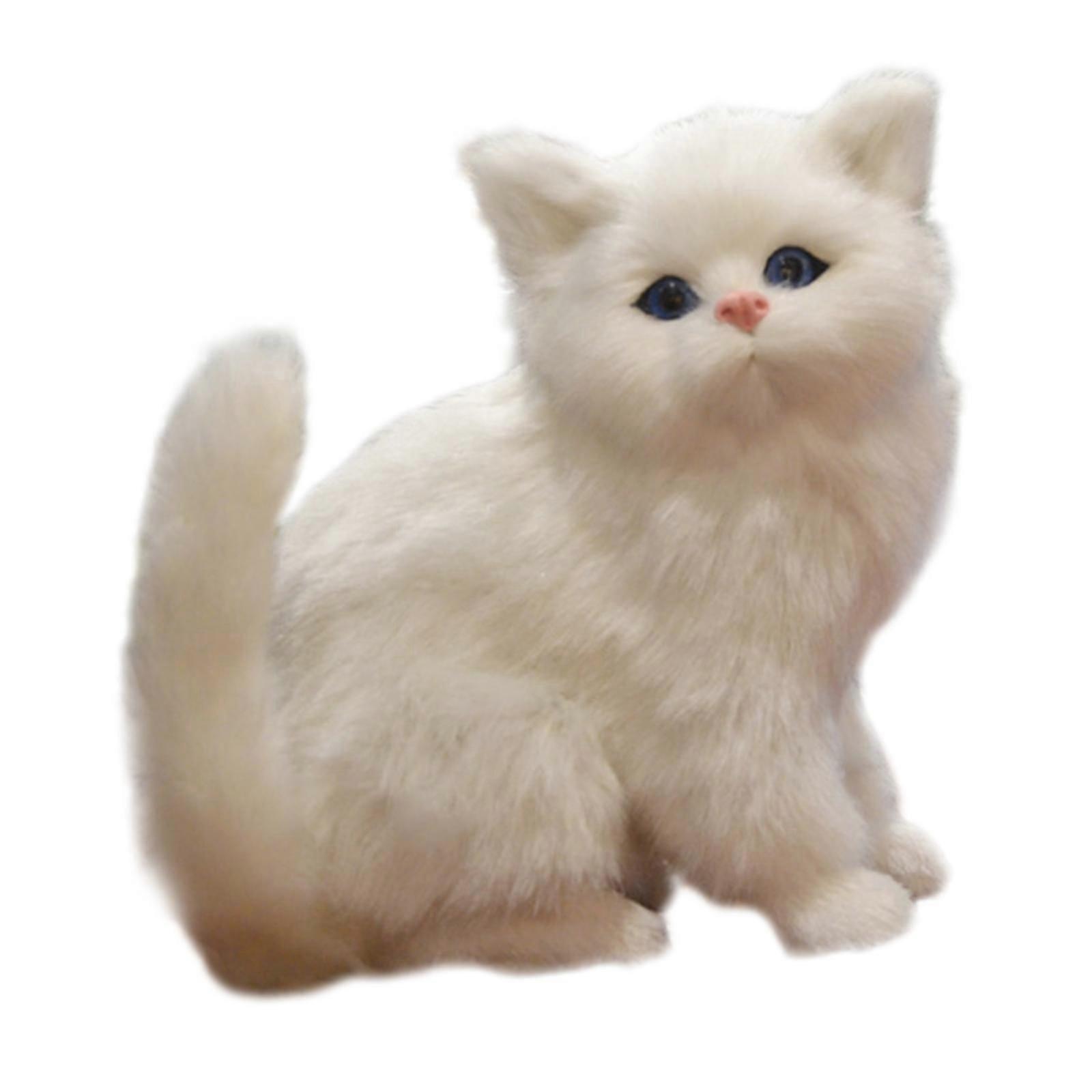 Cat Statue Desk Collection Craft Cat Figurines for Bookshelf Home Decor Kids Style A