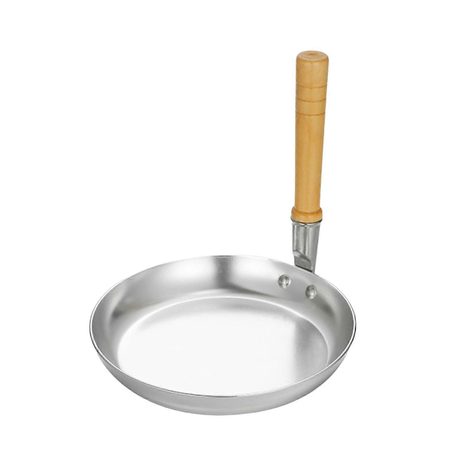Standing Frying Pan Wooden Handle Devices Tableware Skillet Japanese Style