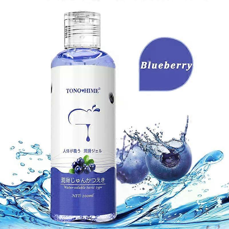 Fruit Flavored Sex Lubricant Lubricant Gel Water-Based Edible Gentle Oral Massage for Adults (Blueberry)