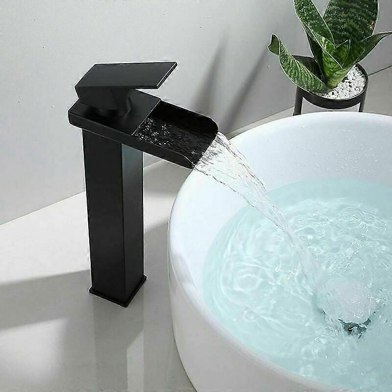 Basin faucet-wide edge waterfall high version (with 60cm water inlet pipe)