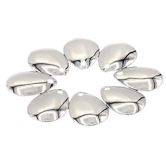 50 stk pålidelig anti-rust metal skeer rigs fiskeske spinner blade fiskeudstyr