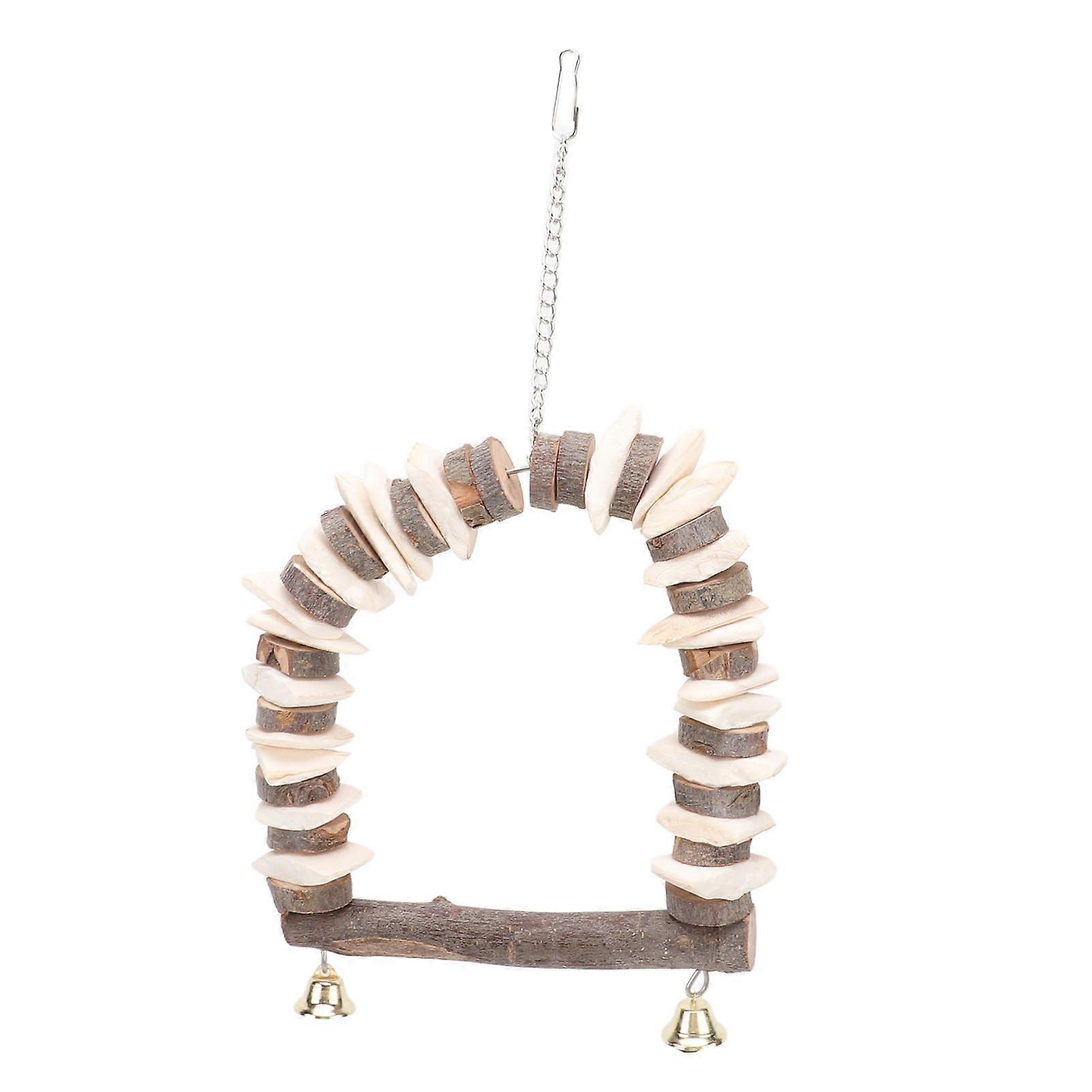 Bird Swing Toy Hanging Swing Perch Stand for Small Parakeets Parrots Birds and CockusesS