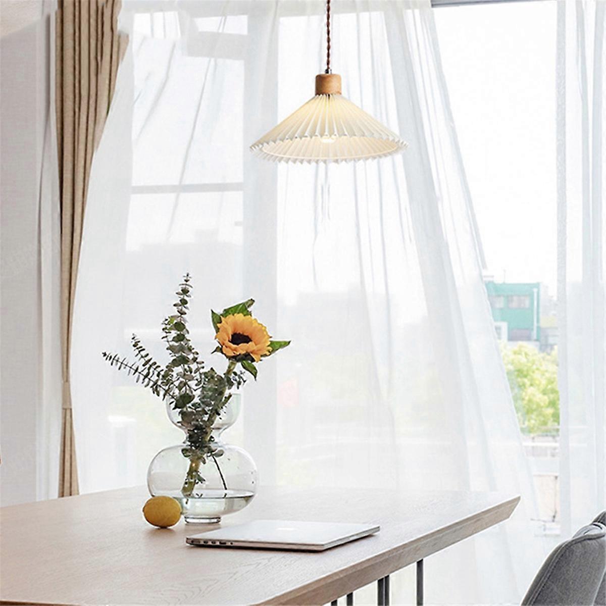 Nordic Pleated Bedside Chandelier Household Bedroom Dining Room Table Pendant Lamp Modern Lighting F
