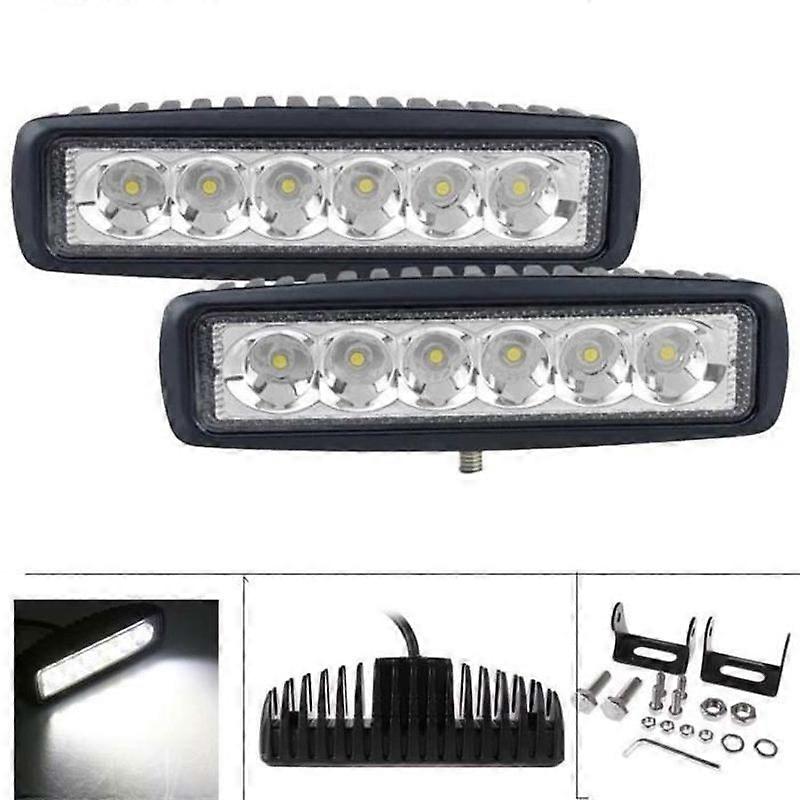 18W LED Spot Light Car Headlight LED Work Lights SUV ATV Headlights 2PC