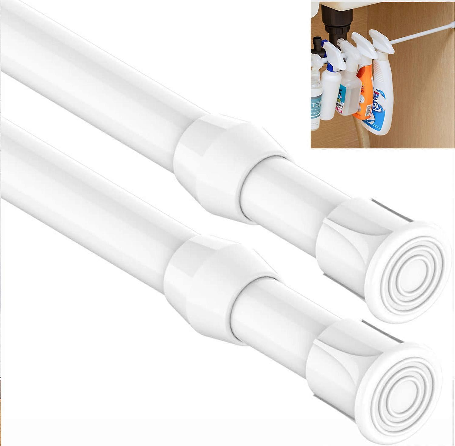 Retractable Curtain Rods No Drilling for Doors and Windows