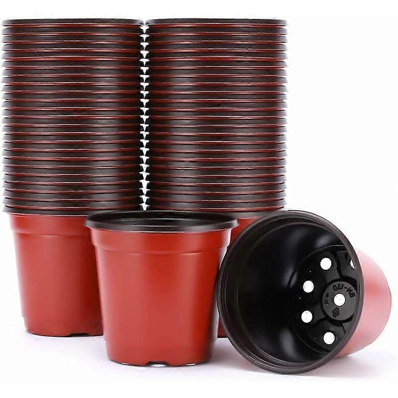 Sturdy Nursery Pots, Flexible Design 8" Plant Containers for Succulent Propagation, Reusable, Washable, with Excellent Drainage Holes for Healthy