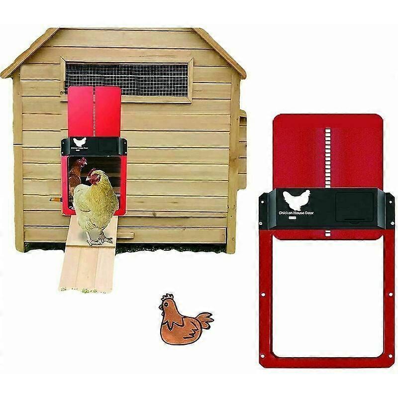 Automatic Chicken Coop Door, Automatic Chicken Door Opener Battery-Powered