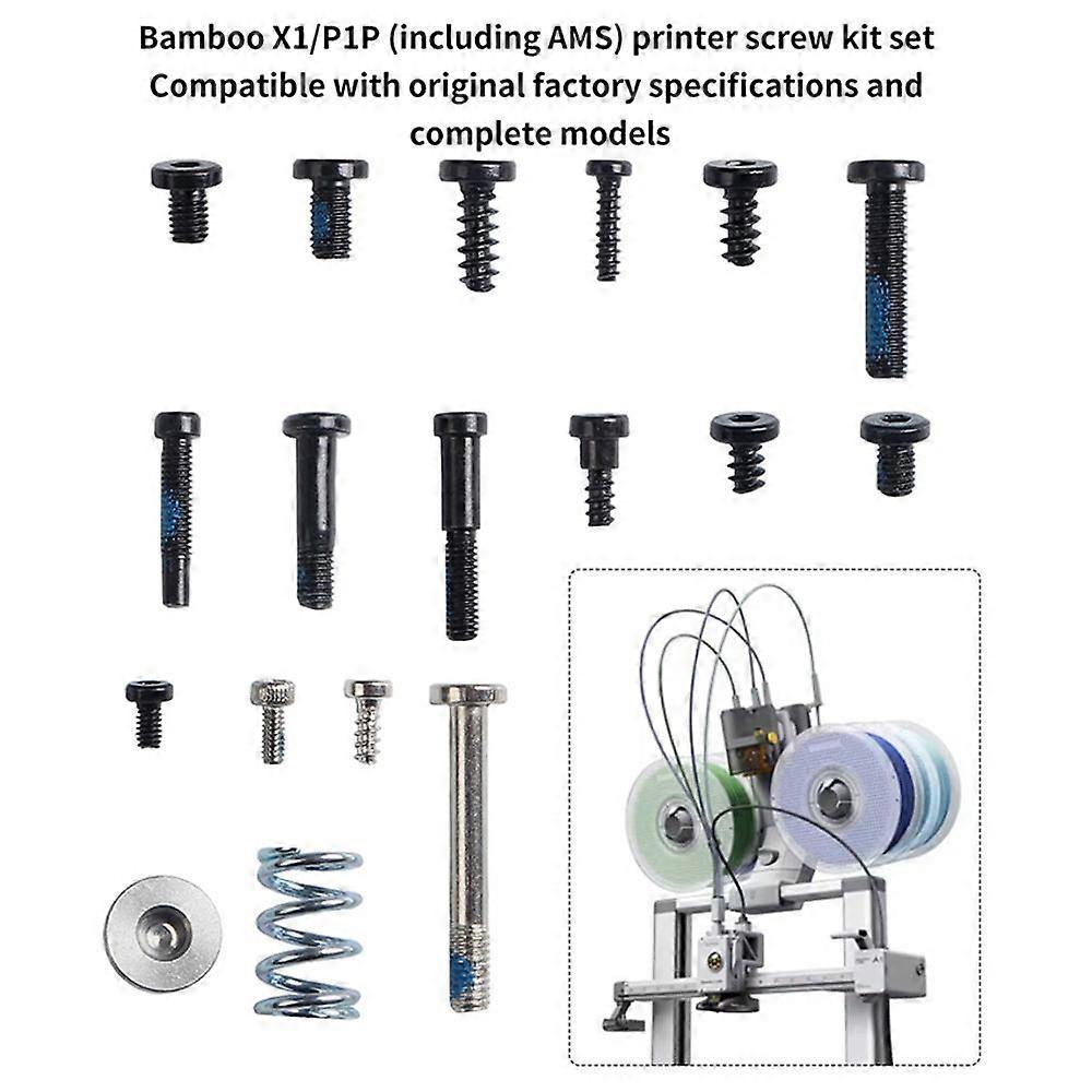 3D Printer Accessories Screw Spring Fixing Set for Bambu X1/P1P/AMS