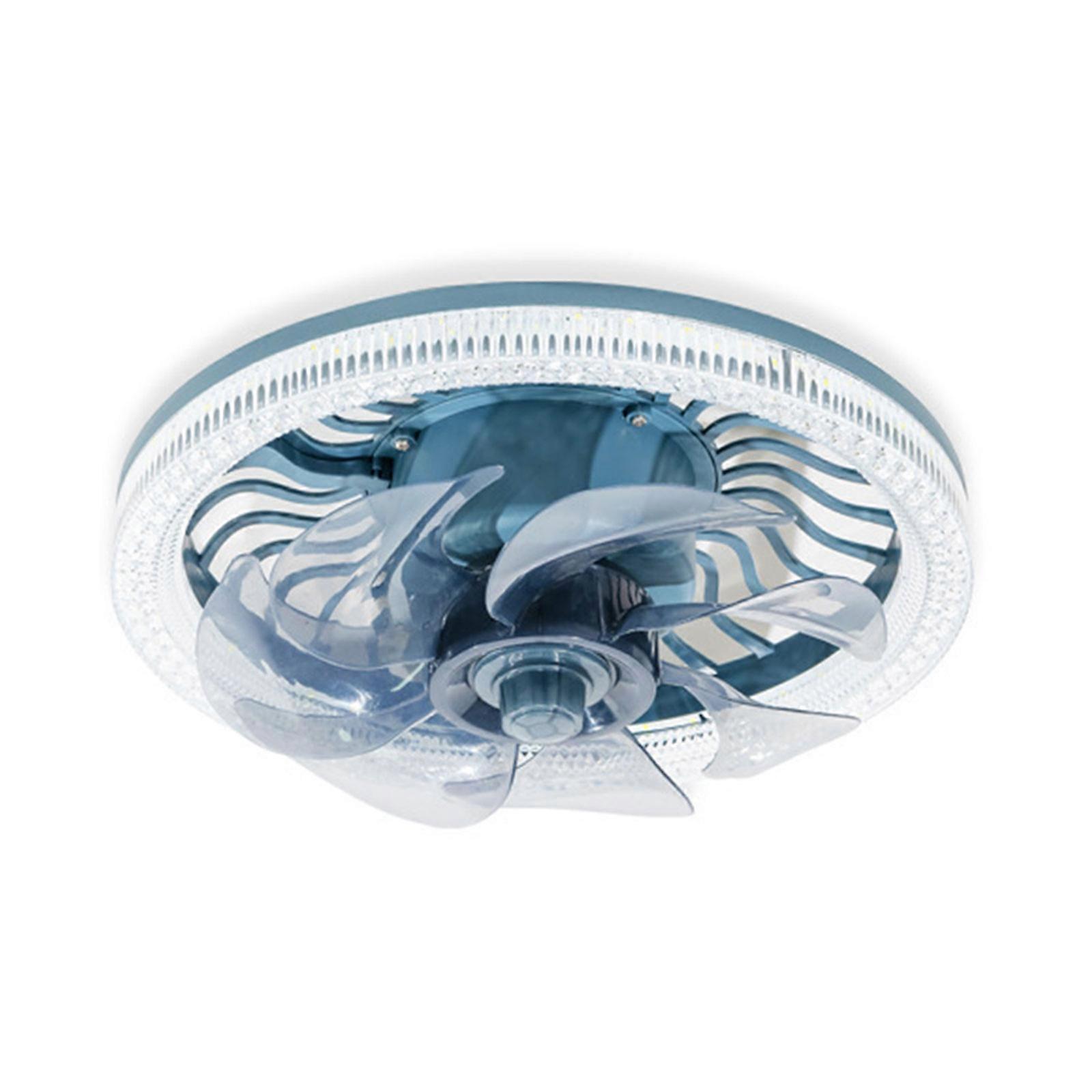 E27 Ceiling Fan with Light Flushing Mount Ceiling Fan with LED Light Remote Control Speed Wind Adjustment for Bedroom