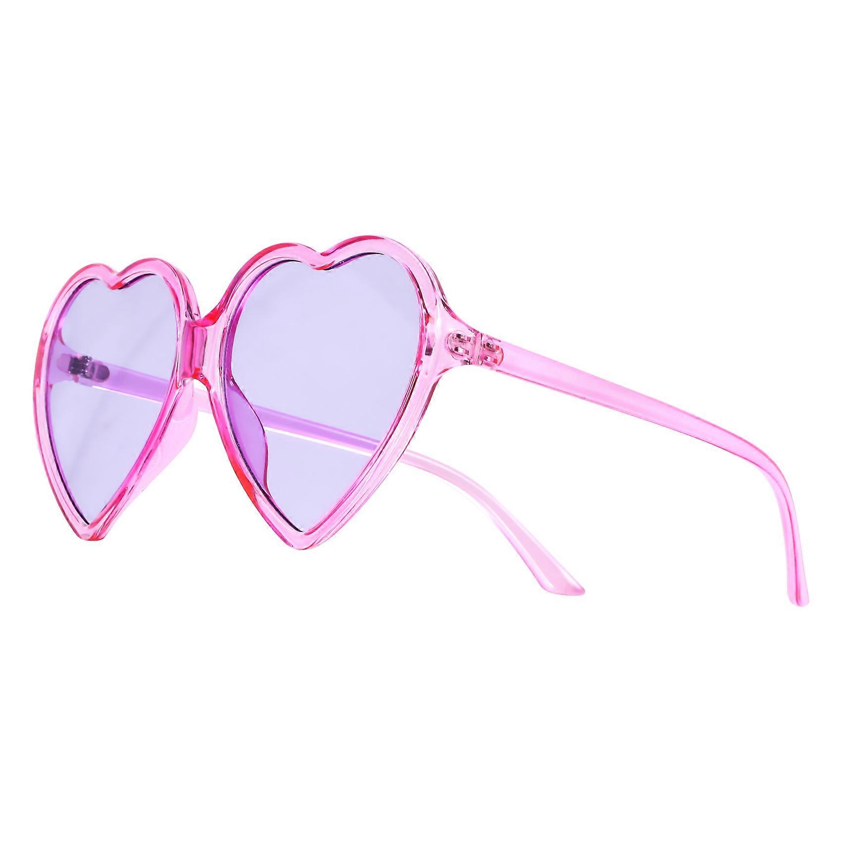 Overdimensionerede hjerteformede retro solbriller til kvinder ()